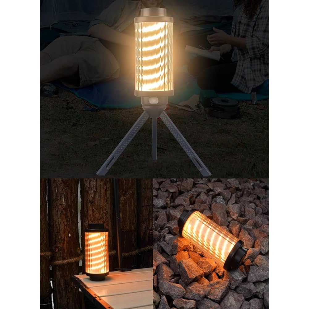 LED Lantern, 2-Way Flashlight, Edison Light, Camping Lantern, Bulb Color/Daylight White, 4 Lighting Modes, XPG + LED Ultra Brightness, Continuous Lighting Time 5-16H, 150-380 Lumens Adjustable, USB