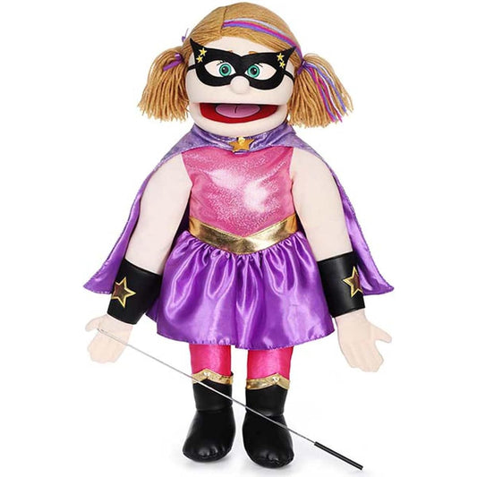 25" Superhero Peach Girl Full Body Ventriloquist Style Puppet