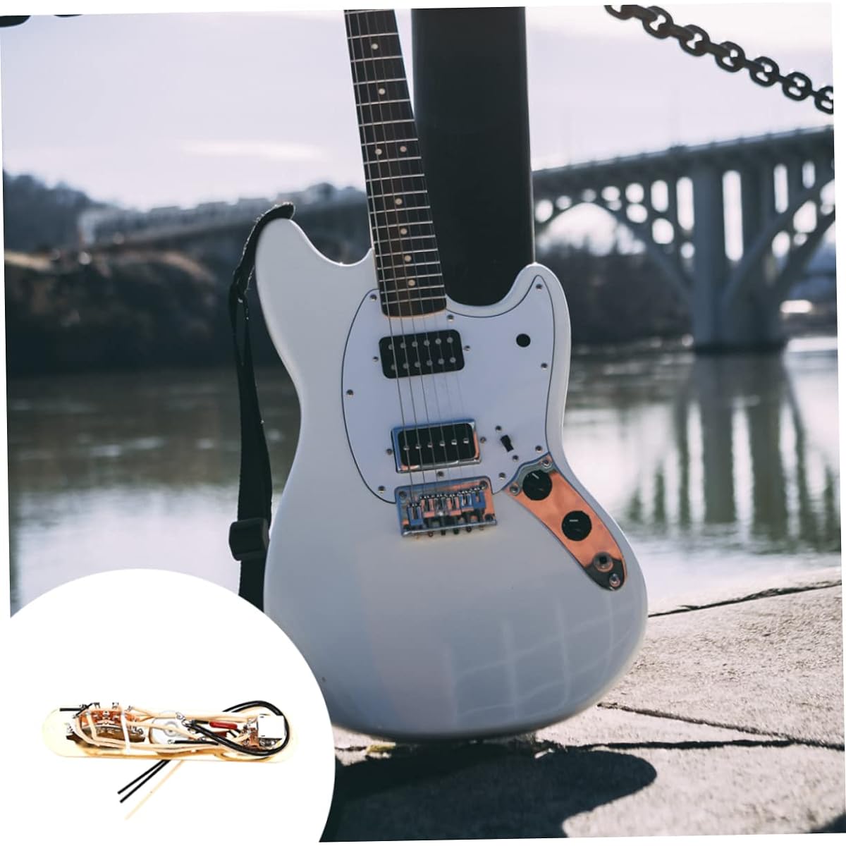 Vaguelly 3 Sets Guitar Circuit Board Guitar Control Plate Electric Guitar Control Compartment Guitar Parts Saddle Plate Guitar Accessories V Guitar Guitar Bass Control