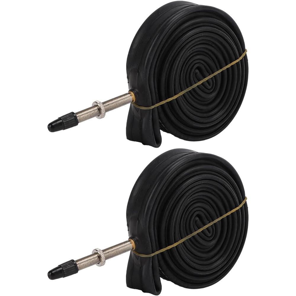 Presta Valve Bike Inner Tube 700x23c Inner Tube 2 Pack Sealing with 2 Tire Levers Road Bike