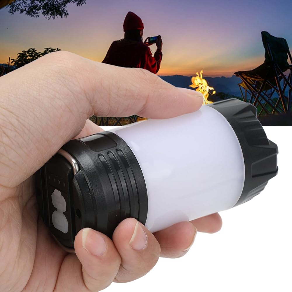 Lantern Heat Resistant Climbing Emergency Light Hiking Wear Resistant Emergency Tent Light High Brightness 4 Lighting Modes Waterproof Type-C Charging