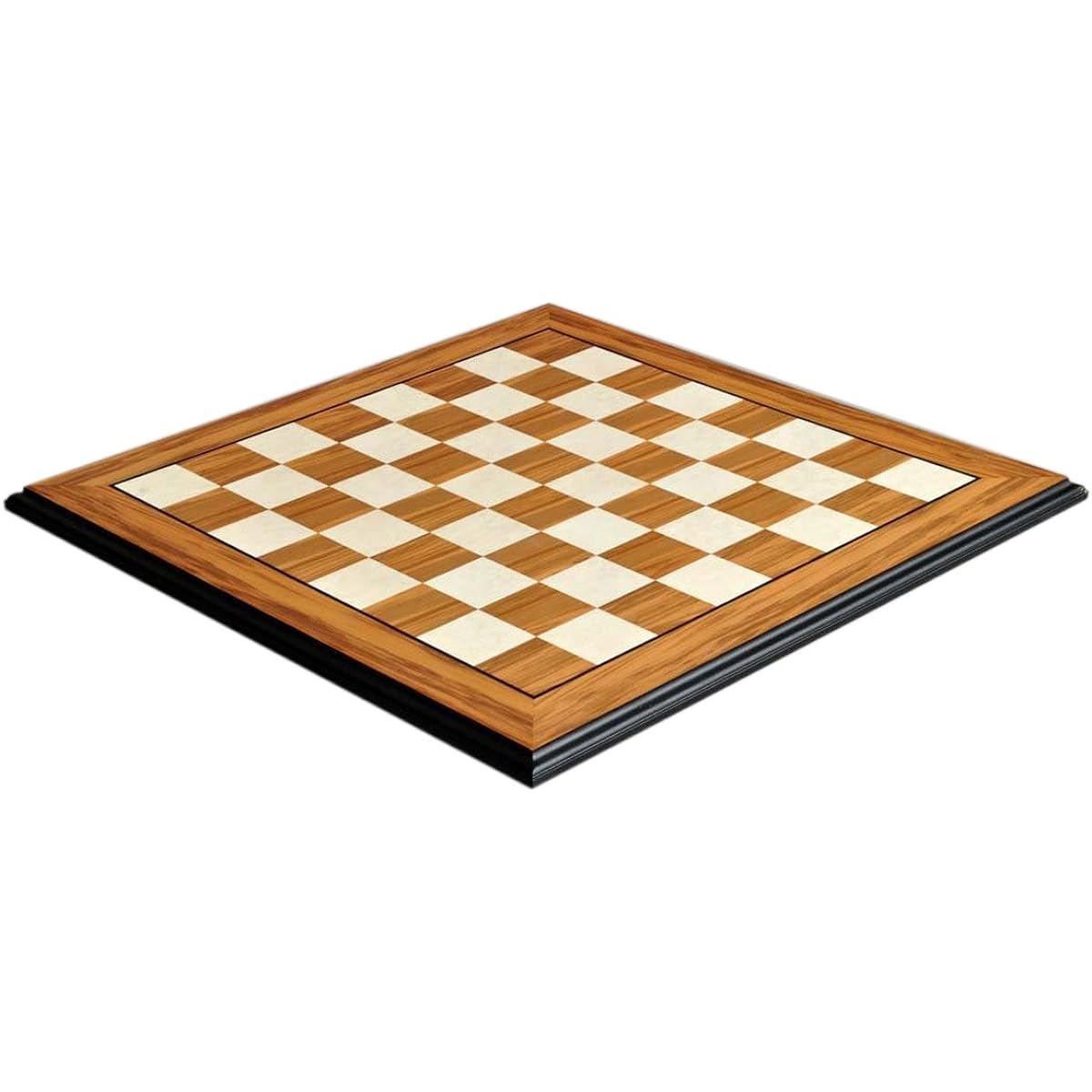 The House of Staunton Olive Wood and Birds Eye Maple Standard Traditional Chess Board - 2.5 Inch