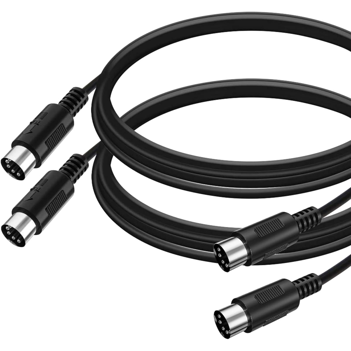CBUS MIDI Cable 2 Pack 10ft Male to Male 5 Pin MIDI Cable for Keyboard Synthesizer Controller Rack Synth External Sound Card Sampler Drum Machine Workstation Hardware Sequencer