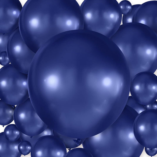 300pcs Latex Balloons Different Sizes 5/10/12/18inch Party Balloons Bulk Anniversary Balloons for Birthday Wedding Baby Shower Party Decorations (Dark Blue)