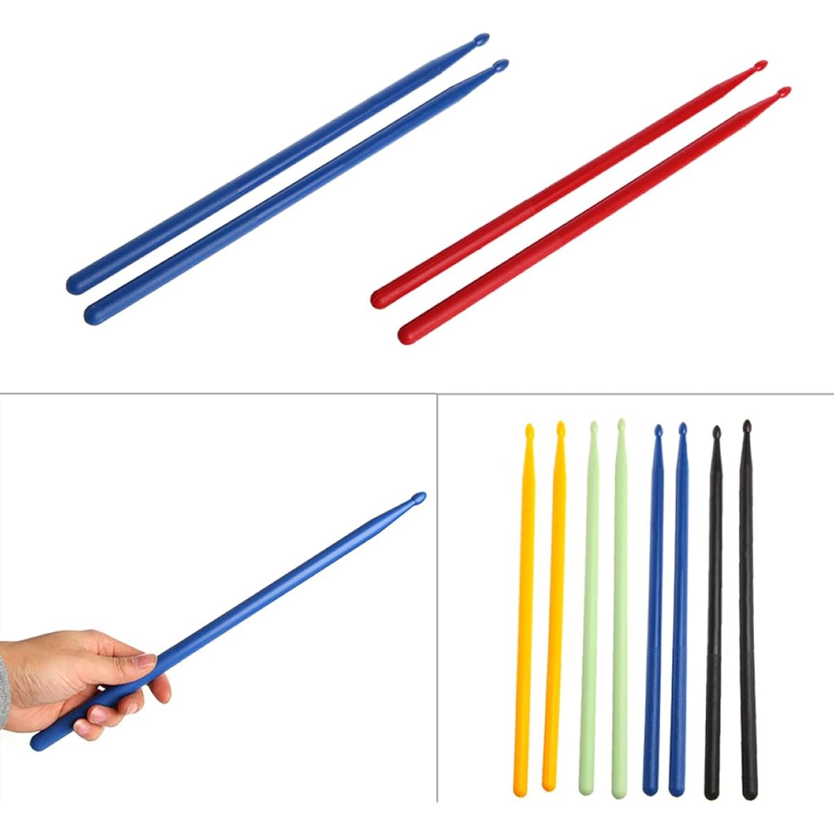 Forgun Professional Drumsticks Pair Drumsticks Nylon Lightweight Red Forgun