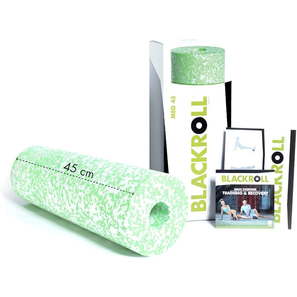 Black Roll Foam Roller Fascia Release Made in Germany MED45 White/Green (Genuine Japanese Product)