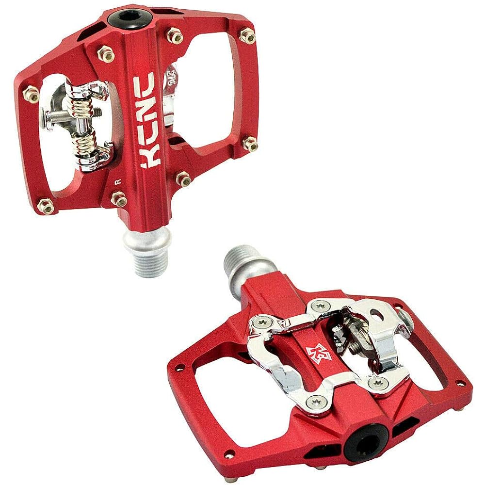 KCNC KPED09 Lightweight MTB Clipless Platform Pedals, Red, KPED09-CR-R, SK2119