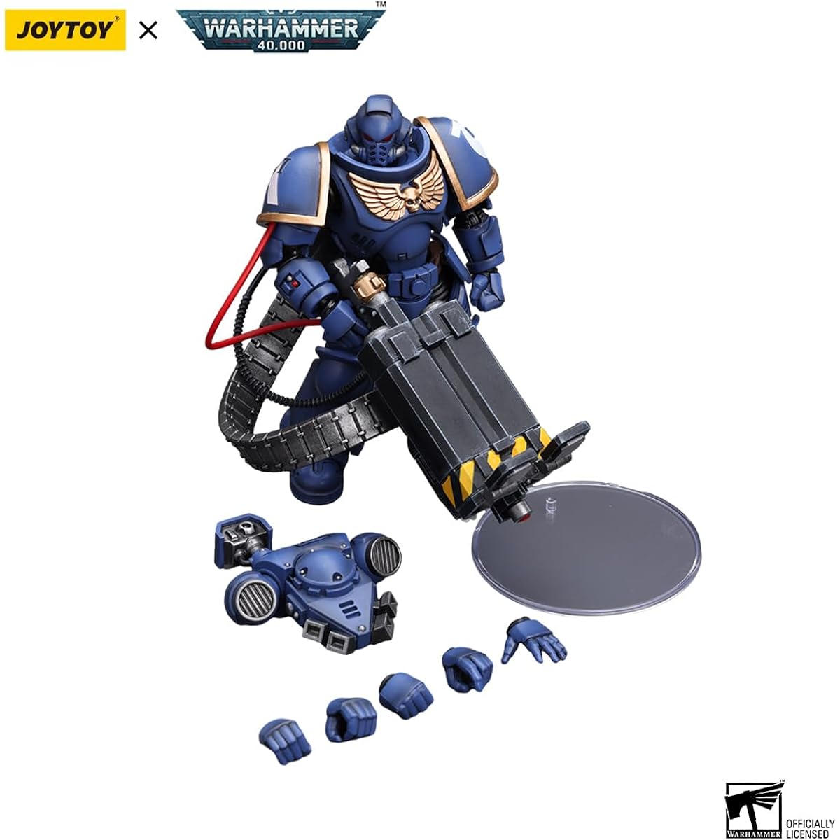 JoyToy Warhammer 40K Ultramarine Desolation Marine Castellan Launcher (Superkrak) 1:18 Scale Action Figure