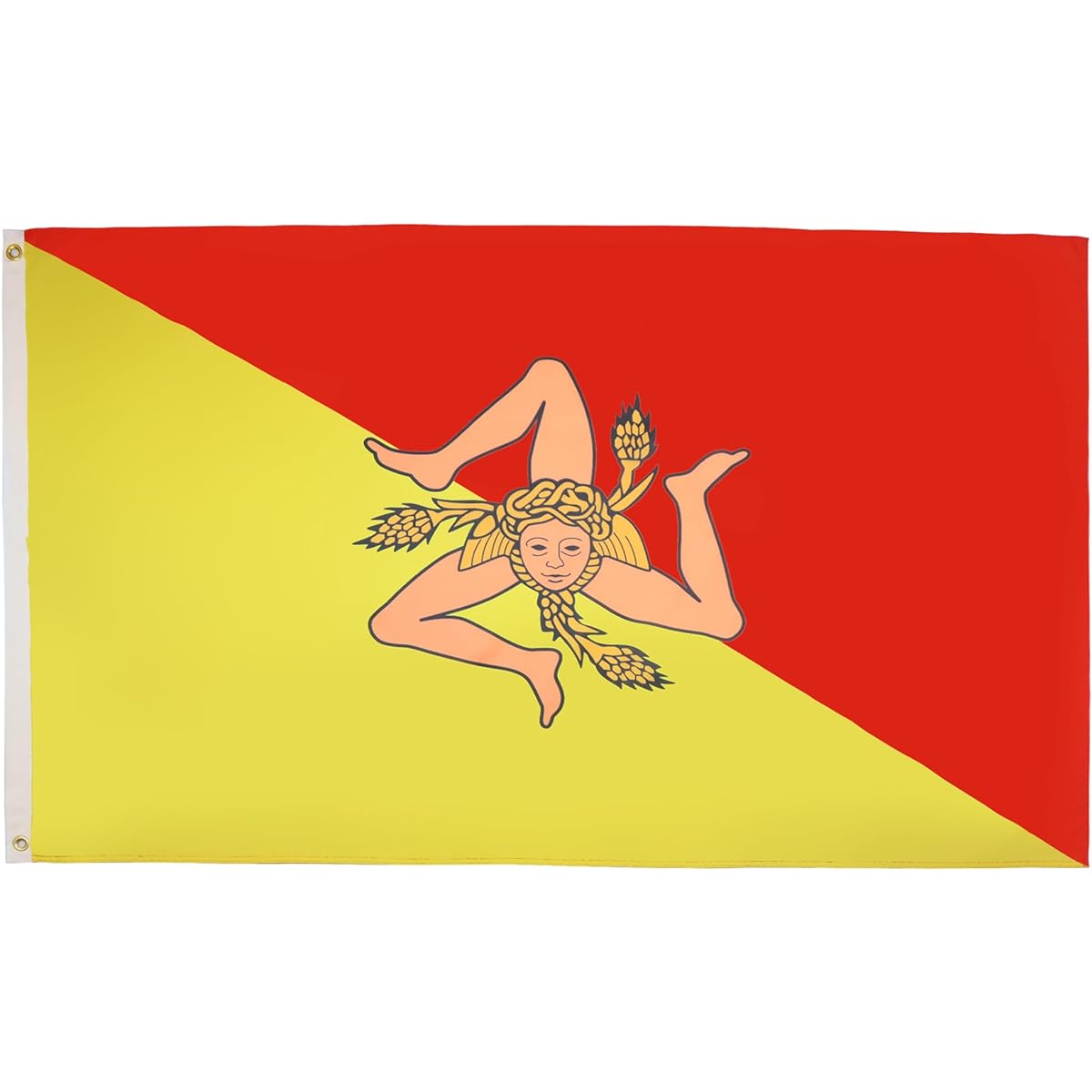 AZ Flag Sicily Flag 2ft x 3ft - Italy - Sicily Flag 60 x 90 cm - Banner 2x3ft