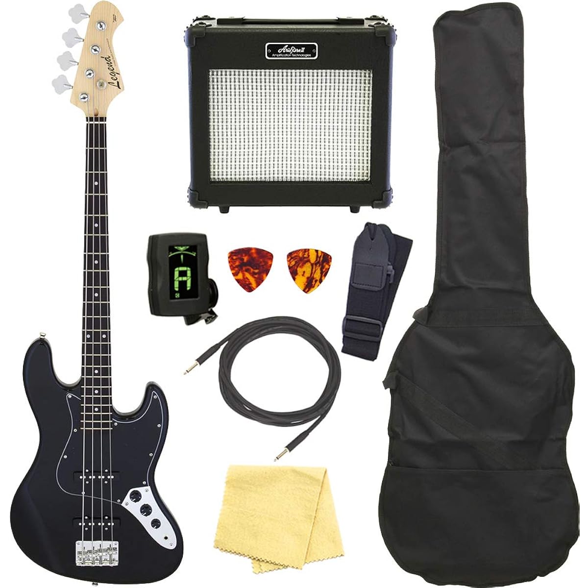 Bass Beginner's Guide Legend LJB-Z 3TS Legend Jazz Bass Type 8-Piece Basic Set Electric Bass