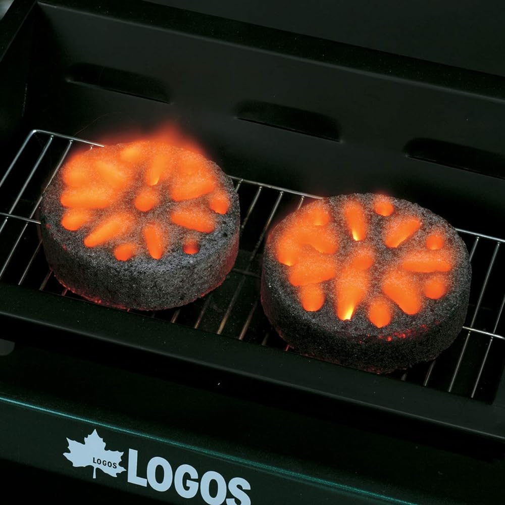 LOGOS Solid Fuel Ecococologos Round Stove Commercial Charcoal Eco Charcoal Lights in 1 Minute