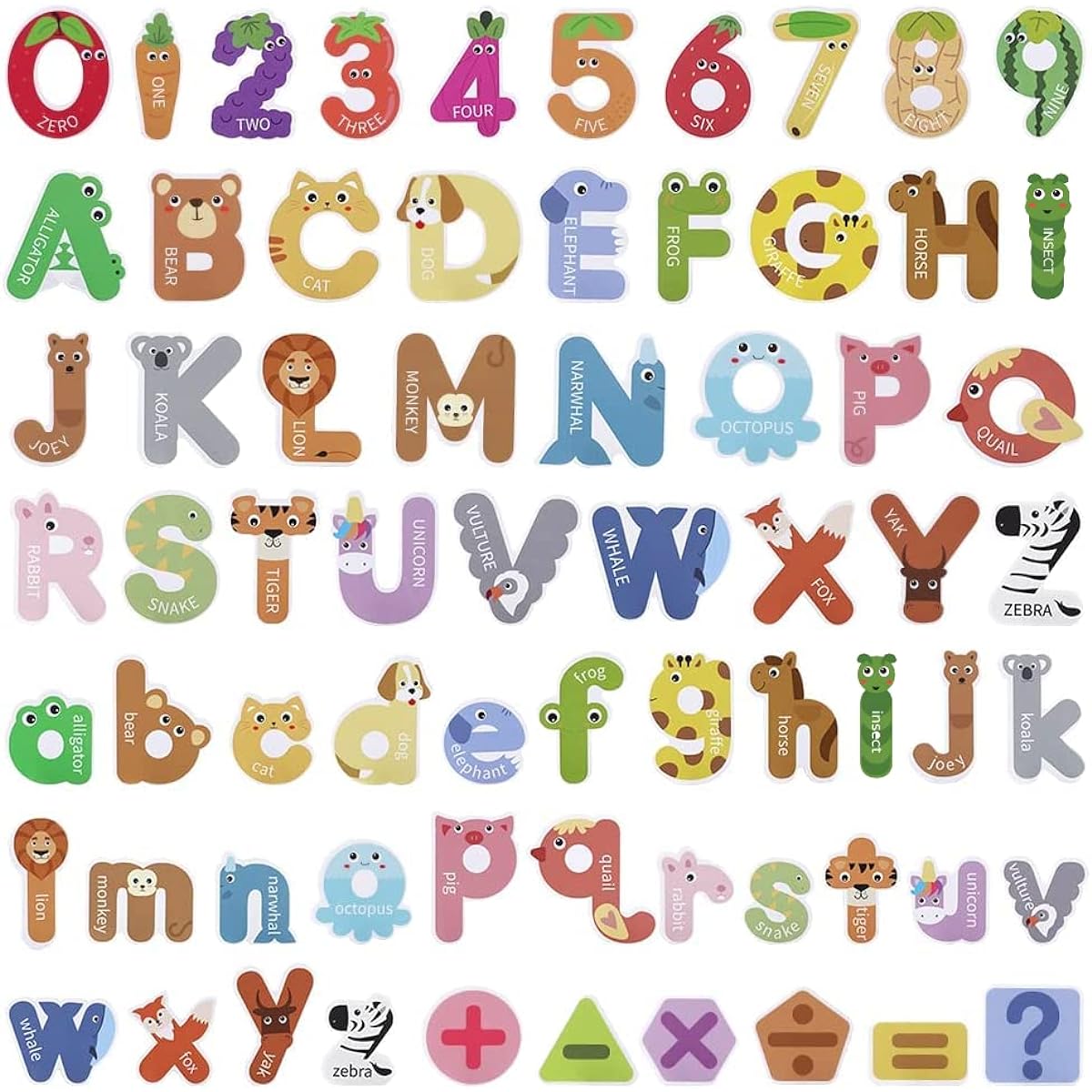 Magnetic Letters Large Alphabet Magnets 68pcs Magnetic Capital Letters & Numbers Fridge Magnets for Toddlers and Kids Preschool Learning Spelling Gifts