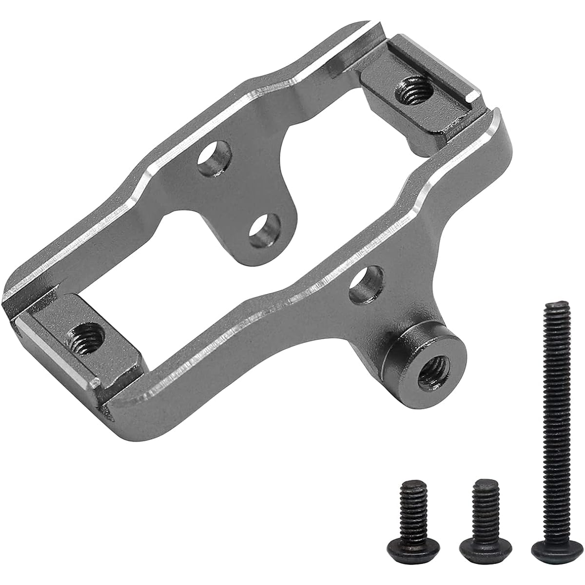 GTHELE Aluminum Servo Mount Bracket Traxxas TRX4M Upgrade Parts 1/18 RC Crawler Car (Titanium)