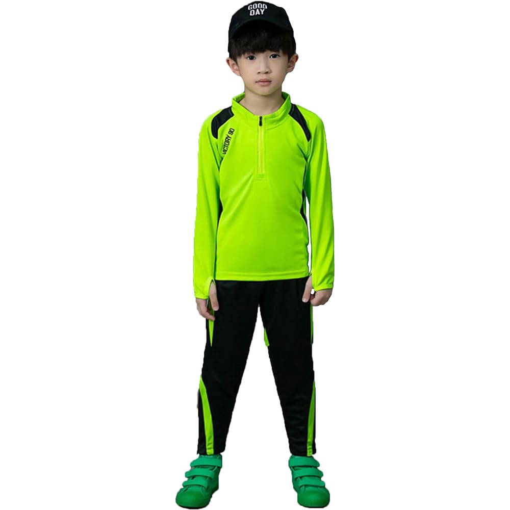 [Hiheart] Kids Sweatwear Set of 2, Junior Jersey Top and Bottom Set, Long Sleeve Sweatshirt, Pants, Sportswear, Children, Boys, Spring and Autumn Clothes