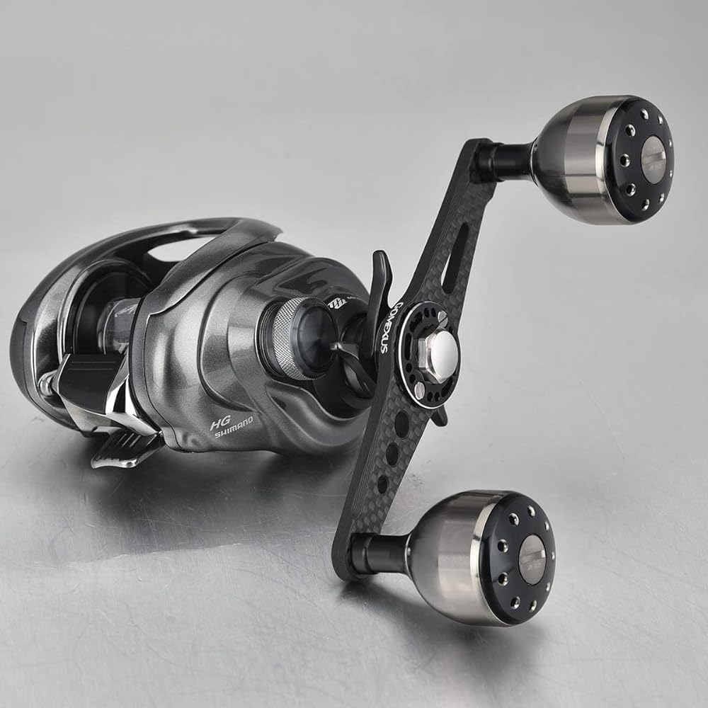 Gomexus FH105 Power Reel Handle Daiwa Shimano Bait Reel Leo Blitz 200J 19 Steez CT SV Double Shaft Reel Handle Replacement Made of Carbon Ultra Light