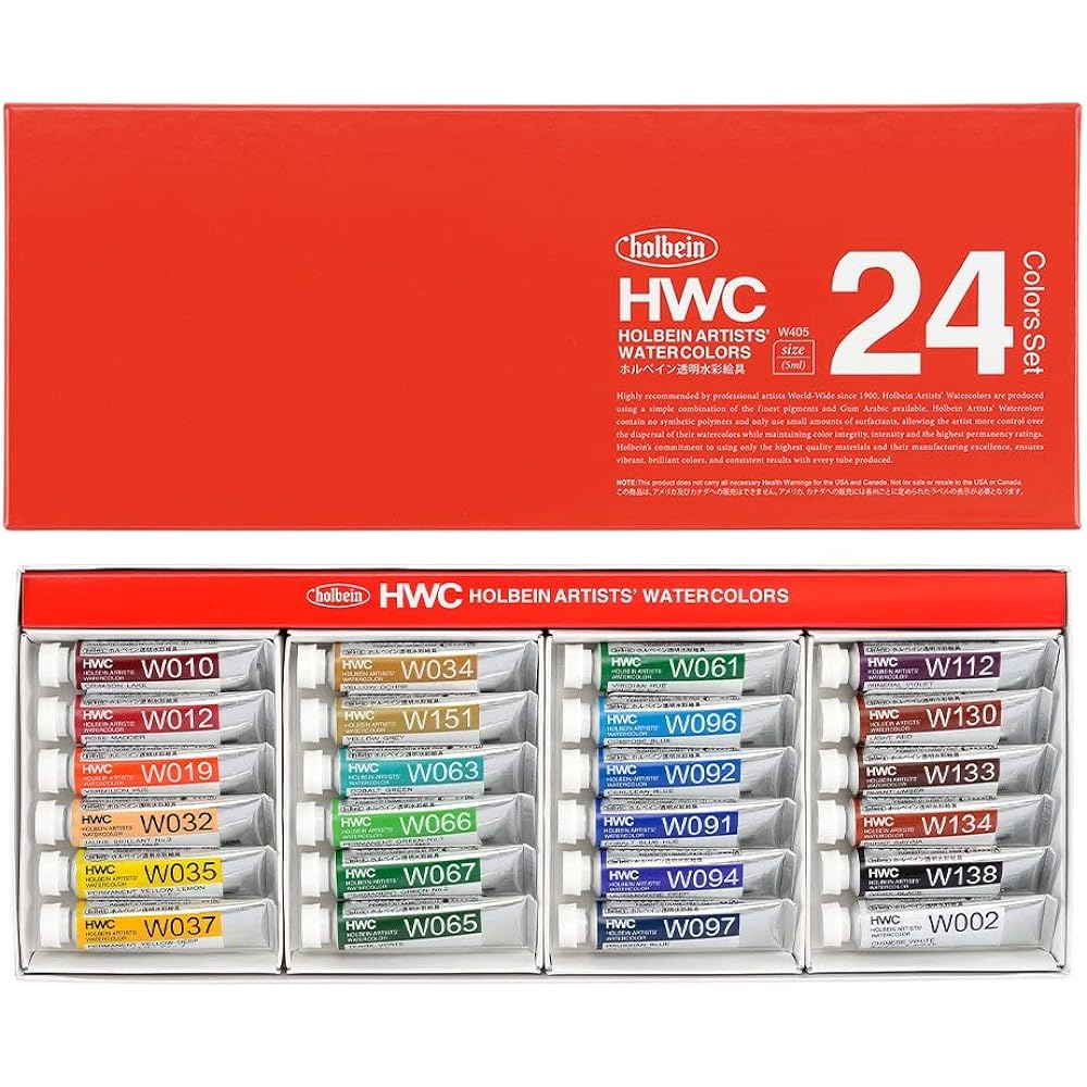 Holbein Transparent Watercolor Paint W409 5ml 48 Color Set 3409