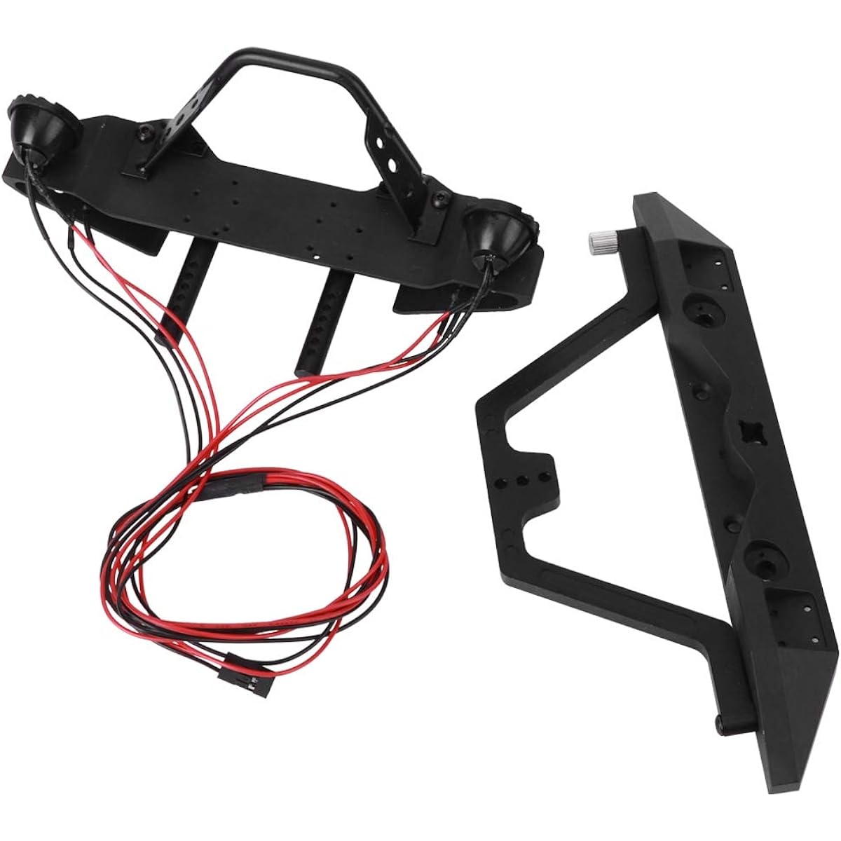 RC Front Bumper Metal RC Front Bumper RC Bumper Front Rear Bumper with LED Light for TRX4 SCX10 90046 1/10 RC Car Model
