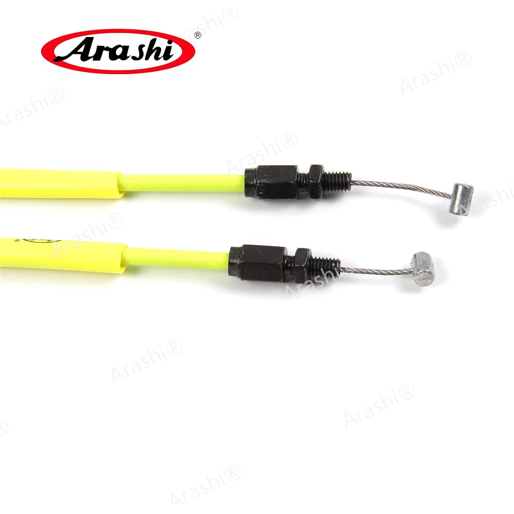 Arashi Throttle Cable and Clutch Cable Compatible with Yamaha YZFR1 YZF-R1 YZF R1 2004 2005 2006 Motorcycle Replacement Accessories Yellow