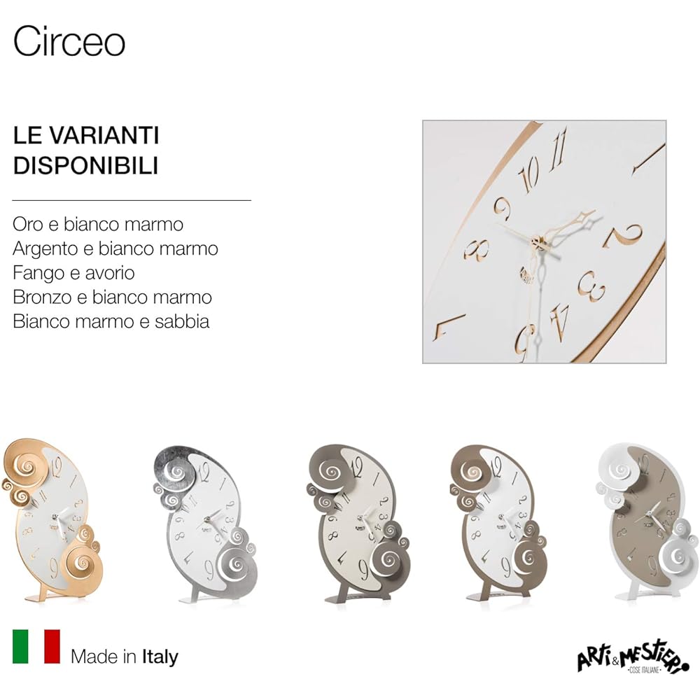 ARTI & MESTIERI Table Clock circeo da tavolo 0OR3370C171-CN