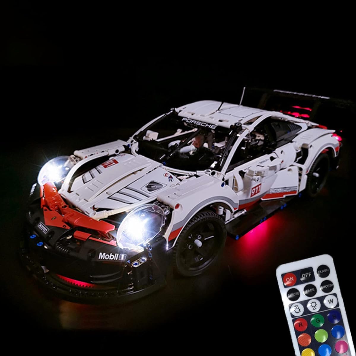 LYBMTWF LED Lighting Kit for LEGO-42096 Compatible with Lego Technic Porsche 911 RSR Model, Light Kit Only, Lego Set Not Included