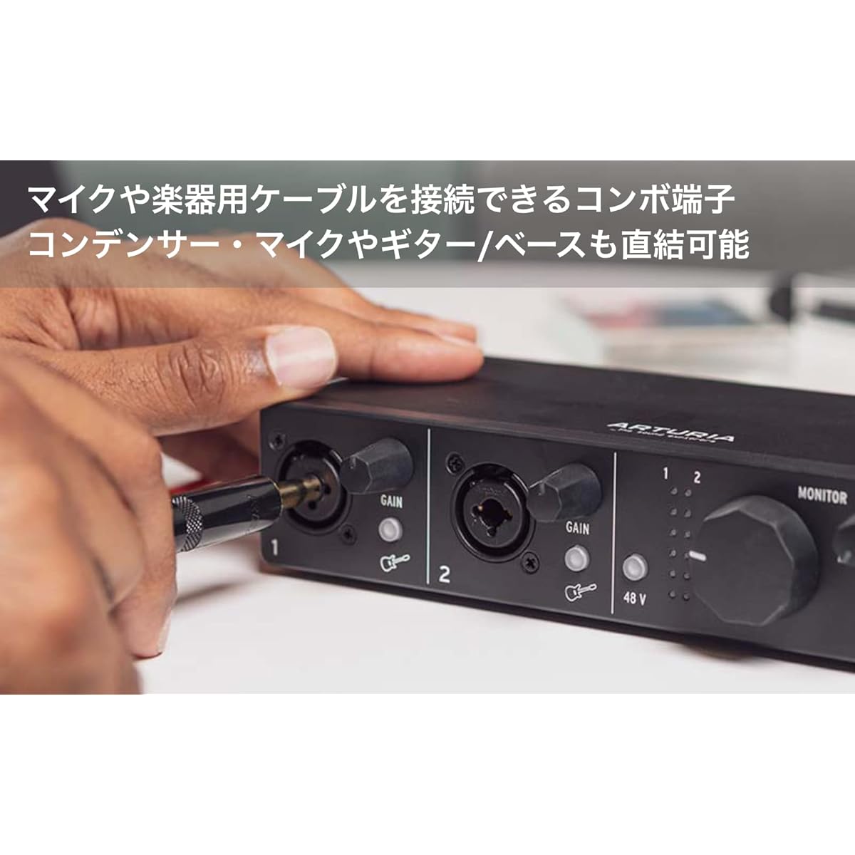 Arturia Music Production Software Included Dual Audio & MIDI Interface MiniFuse 2 Black