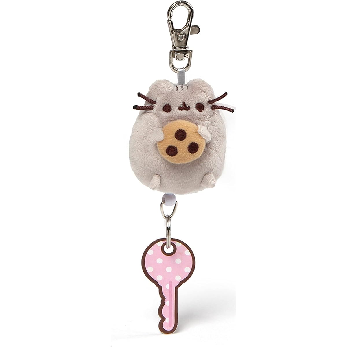 GUND Pusheen with Cookie Plush Retractable Keychain 2.5"