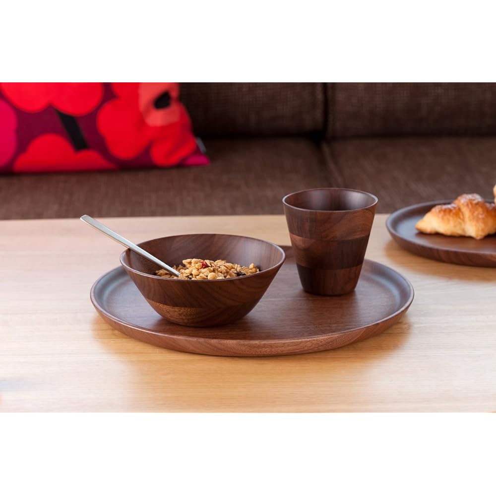 La-Luz Hikiyose Walnut Dish L 130140