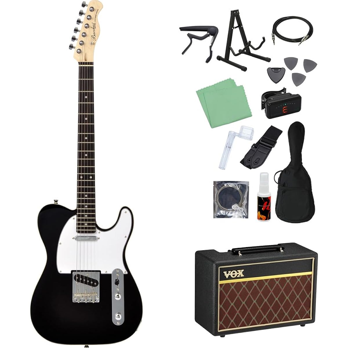 Bacchus BTC-1R BLK Electric Guitar Beginner 14-piece Set [With VOX Amplifier] Universe Series Bacchus