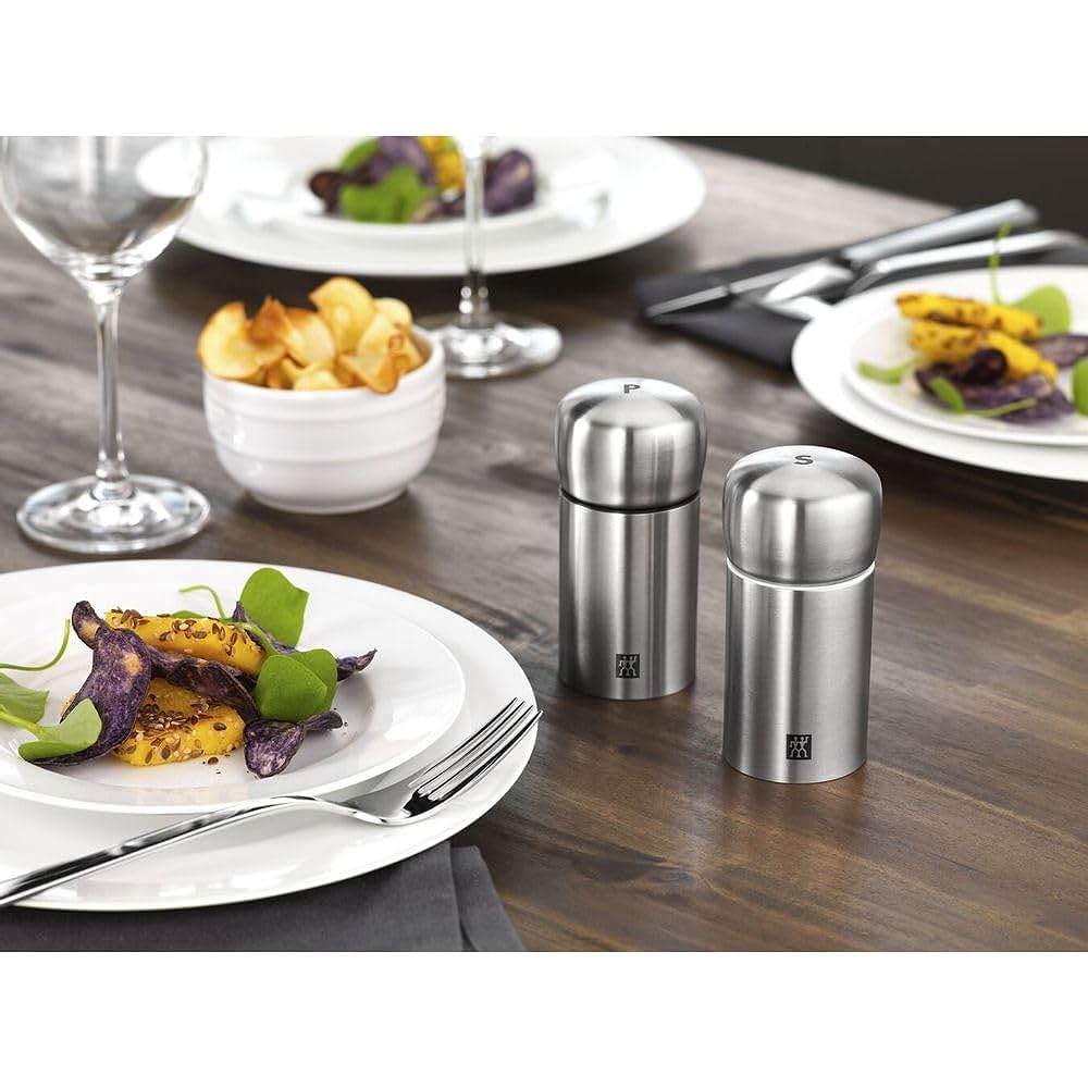 ZWILLING "Spice Salt/Pepper Mill" Salt Pepper Grinder [Authorized Japanese Product] Zwilling Spice Salt/Pepper Mill 39500-025 Manual Stainless Steel Silver