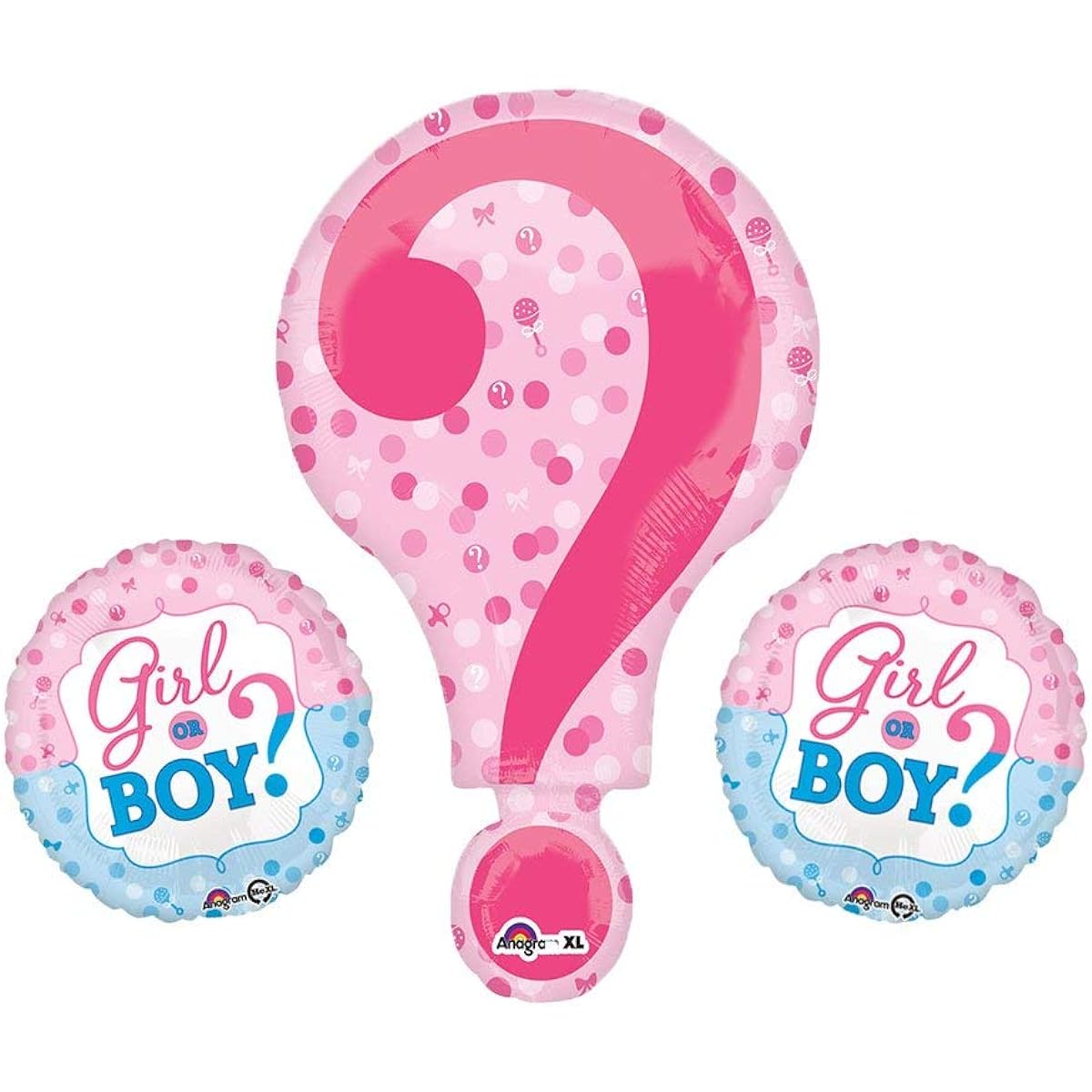 Pink and Blue Reversible Balloon Decoration Bundle for Gender Reveal Party Girls or Boys