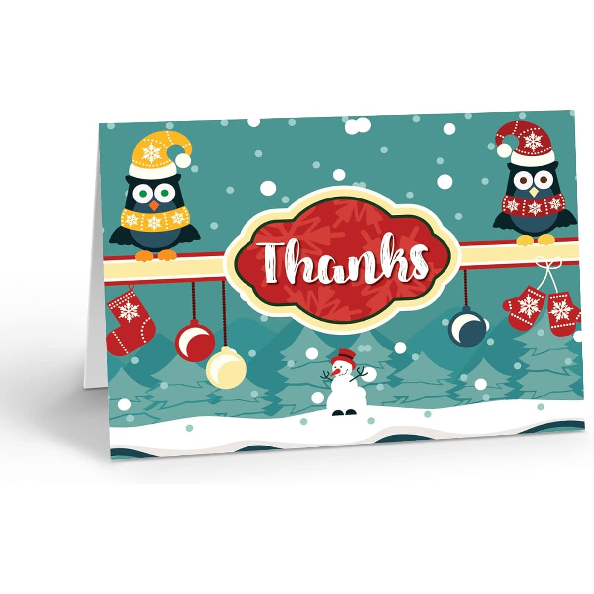 Stonehouse Collection Cute Holiday Thank You Note Cards - Box of 10 Fun Christmas Note Cards - Made in the USA (Cute)