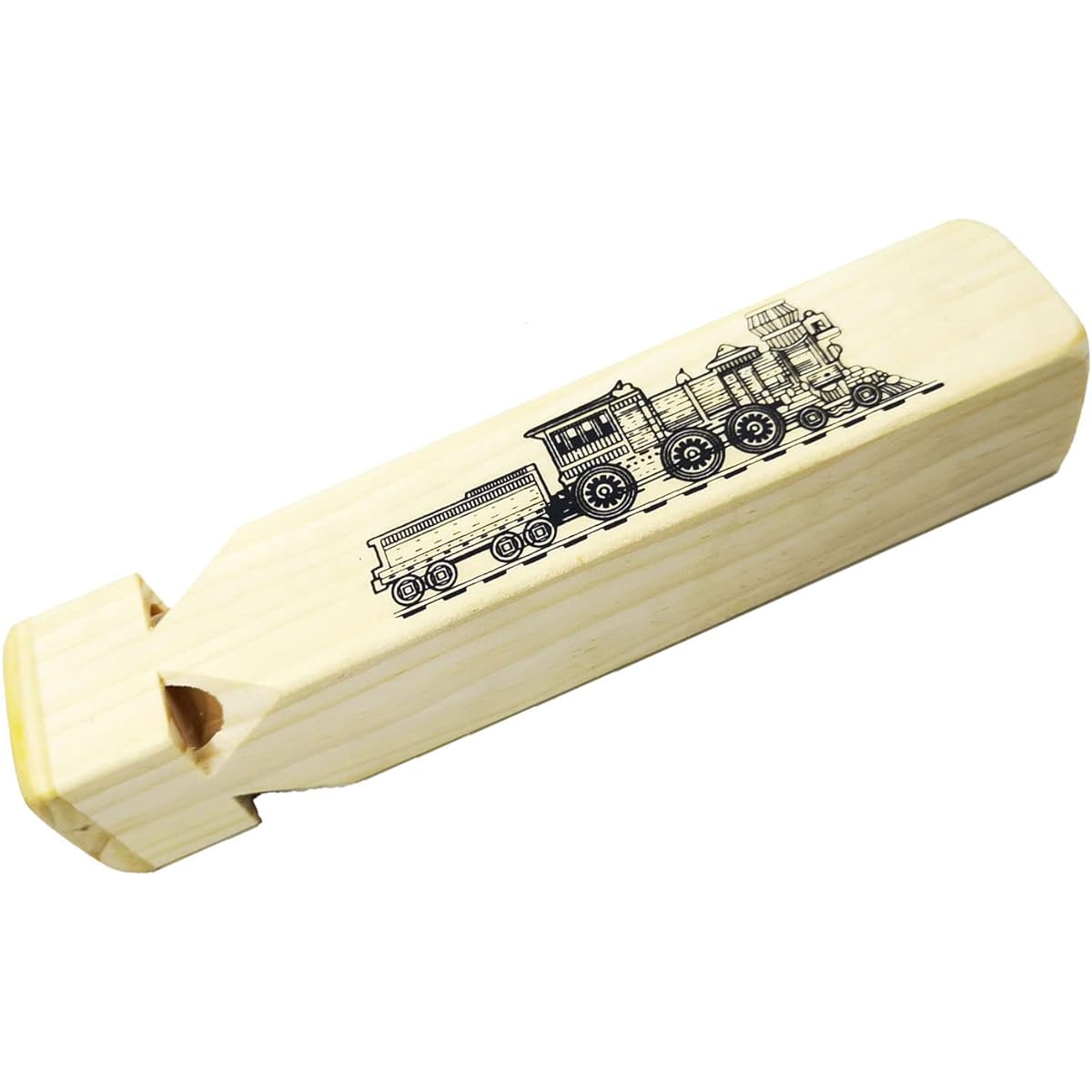 Fartime 5pcs Wooden Train Whistles Musical Toys for Kids (4 Tones)