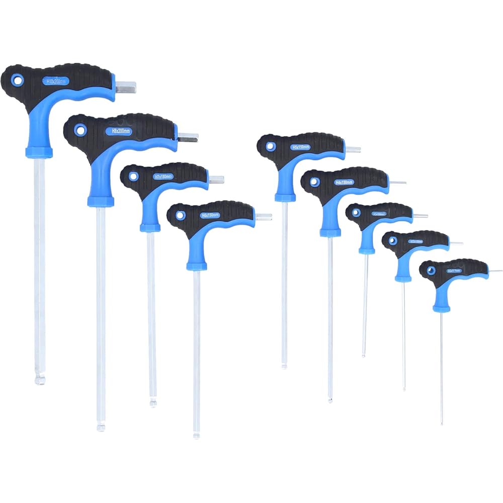 KS Tools T-handle ball end hex wrench set 9 pieces BT041100