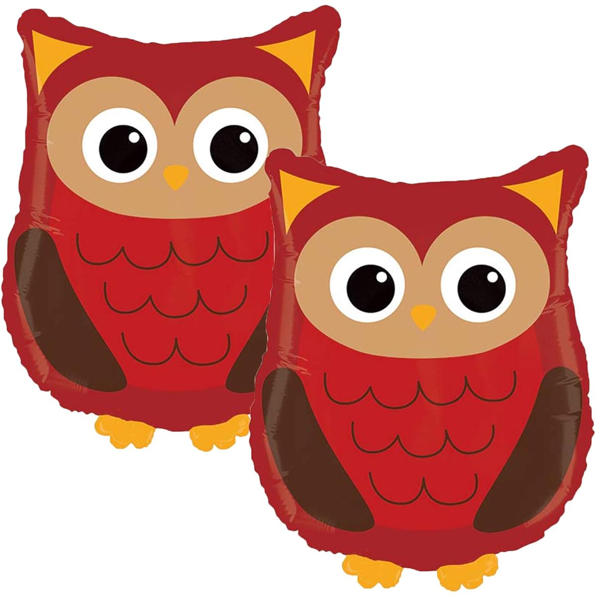 Set of 2 adorable woodland owl 26 inch foil party balloons.