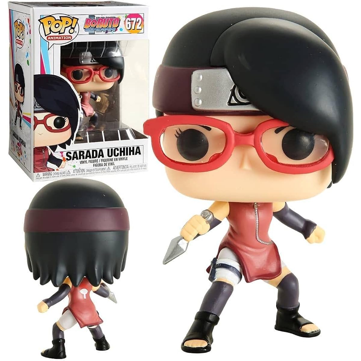 POP Boruto:Naruto The Next Generation - Sarada Uchiha Funko Vinyl Figure (with Compatible Box Protector Case) Multicolor 3.75"
