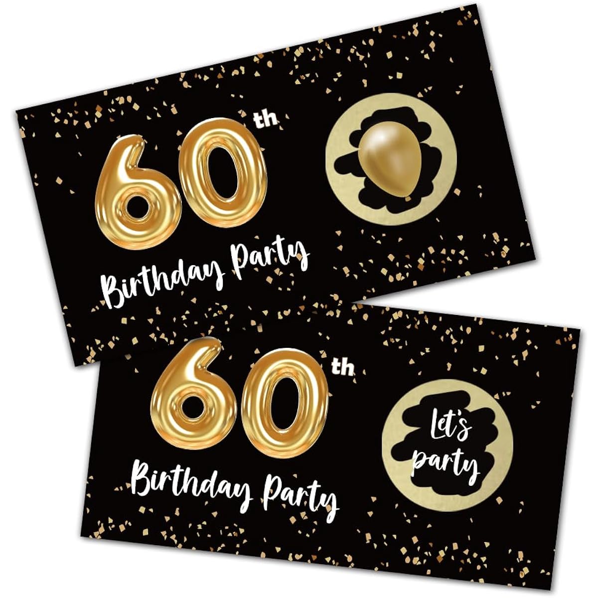 144REWIDPARTY Adult 60th Birthday Party Scratch Off Game Cards (32 Pieces) Black Gold 60th Birthday Scratch Off Tickets Happy 60th Birthday Party Supplies Christmas Holiday Special Event Raffle Tickets