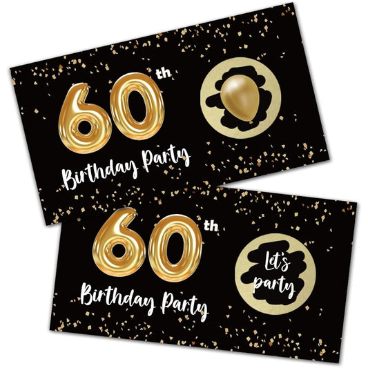 144REWIDPARTY Adult 60th Birthday Party Scratch Off Game Cards (32 Pieces) Black Gold 60th Birthday Scratch Off Tickets Happy 60th Birthday Party Supplies Christmas Holiday Special Event Raffle Tickets