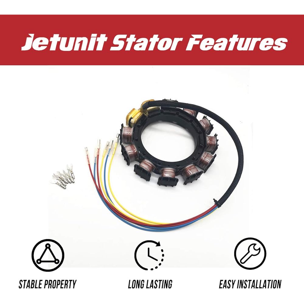 JETUNIT Genuine Outboard Motor 9 Amp Stator Assy Magnet Coil Mercury 2,3&4 Cylinder 174-8778k1 398-8778A6 398-8778A10 398-8778A16 398-818535A3 398-97 10A48 398-382075A