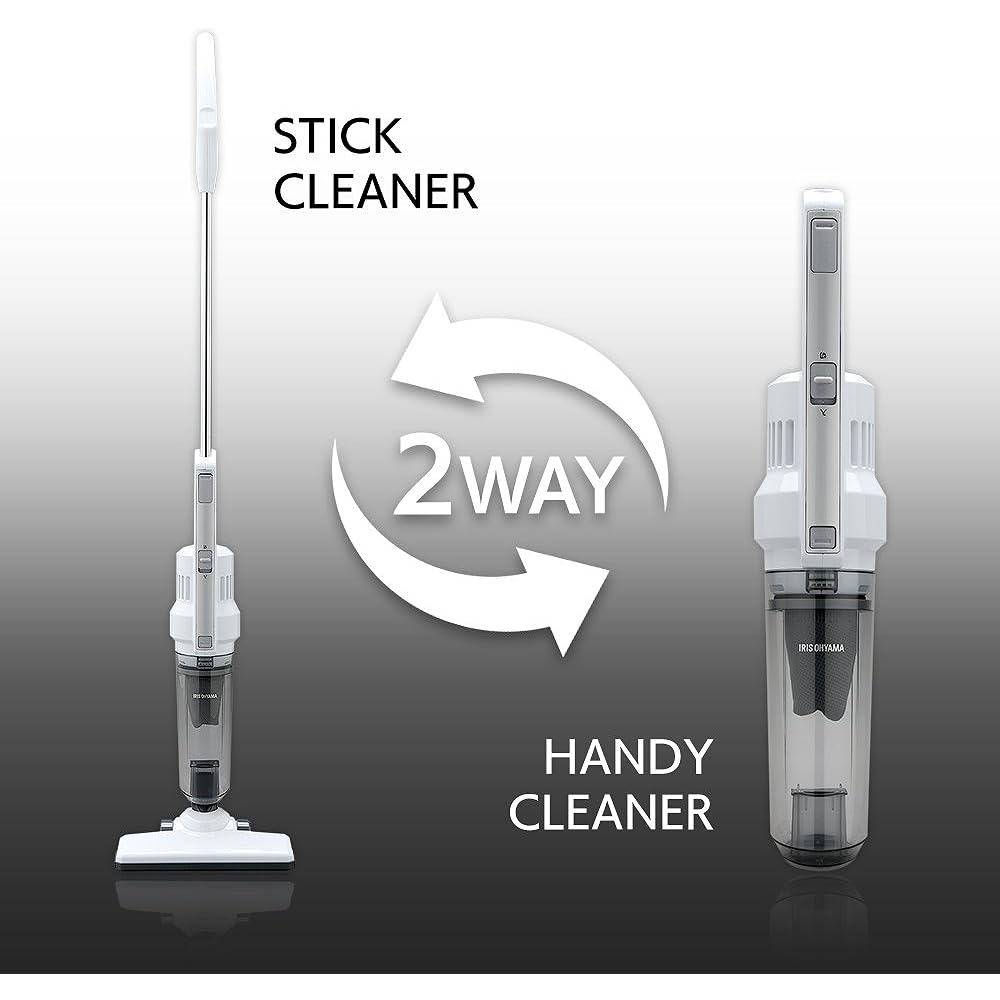 Iris Ohyama Vacuum Cleaner Corded Handy Cyclone Stick Cleaner Lightweight 2WAY Free Standing Small Gap Nozzle PIC-S2-S