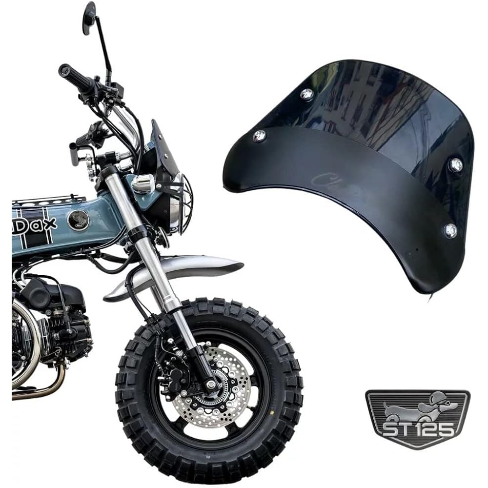 Meter Visor Shield for Honda DAX125 ST125 DX007 Diablo Custom Works Windshield (Classic) for Honda Dax125 ST125 Meter Visor/Meter Windshield