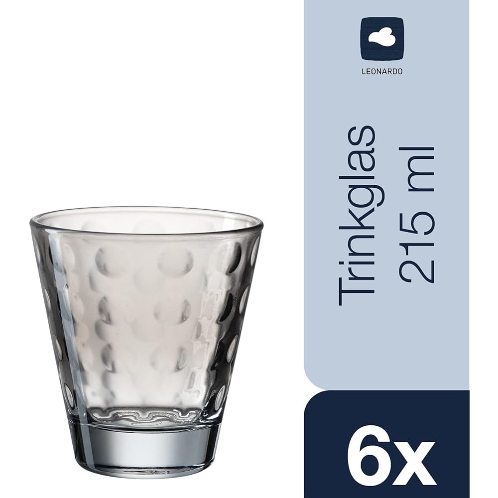 LEONARD tumbler set of 6 gray 215ml Optic 025893
