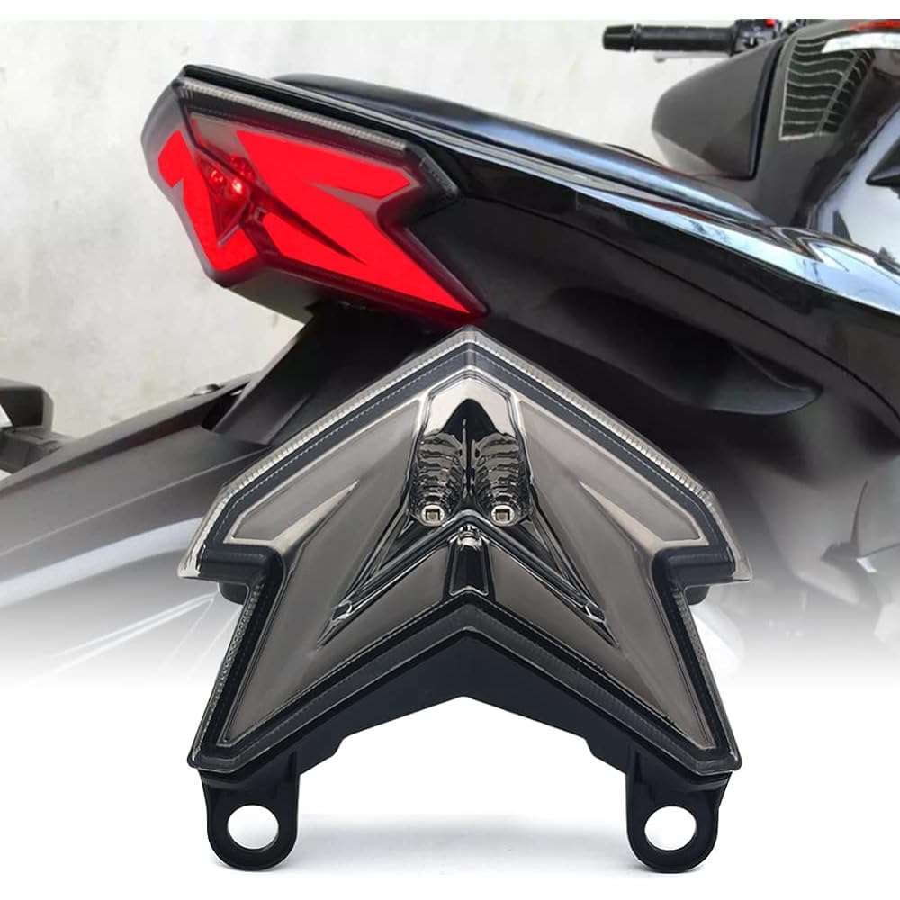 MFC PRO Integrated LED Turn Signal Tail Light for 2013-2022 Kawasaki Z125 Pro / 2013-2017 NINJA ZX-6R 636 Z800 (SMOKE)