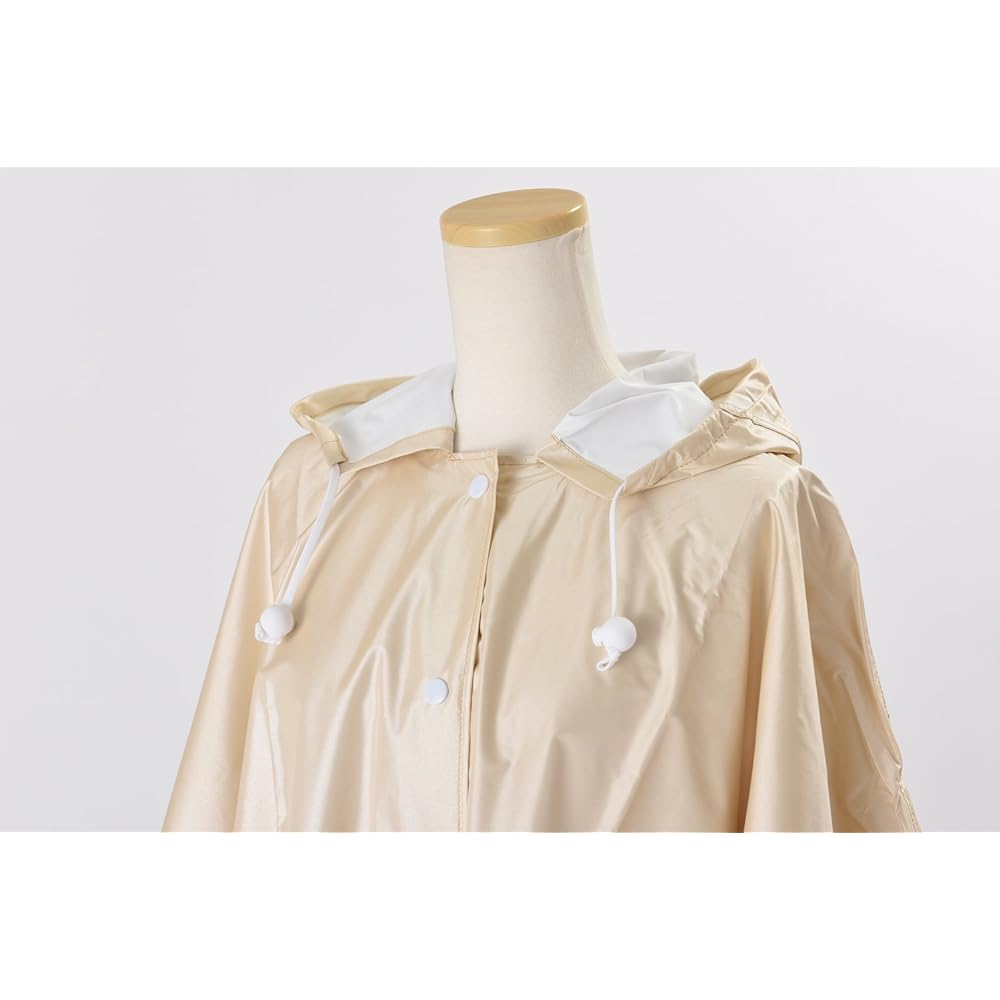 Kinkame Amic Poncho Made in Japan 11 Colors Rain Poncho Gold L (Free) Waterproof 2.5 Layer Water Stop Tape K9300-GL-F