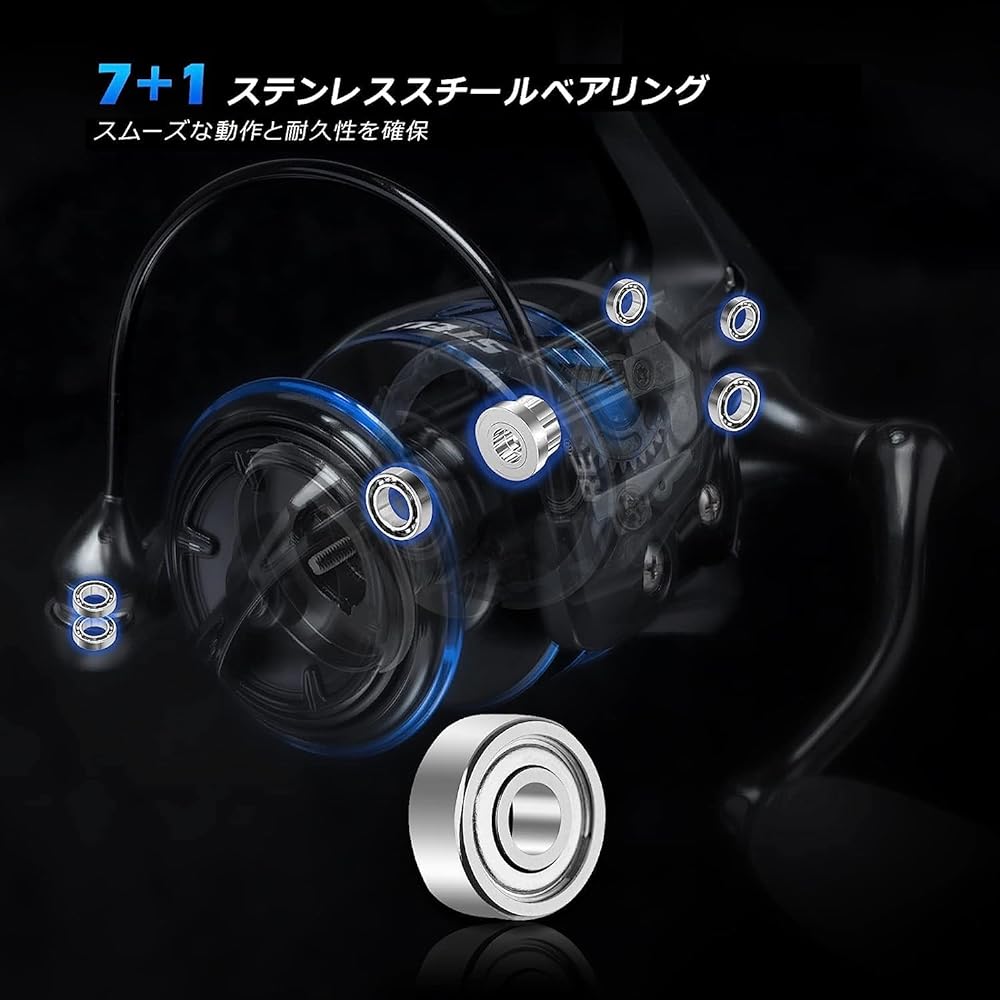 Goture Spinning Reel Beginner Reel Gear Ratio 6.2:1 Freshwater Fishing Saltwater Fishing Reel 2000