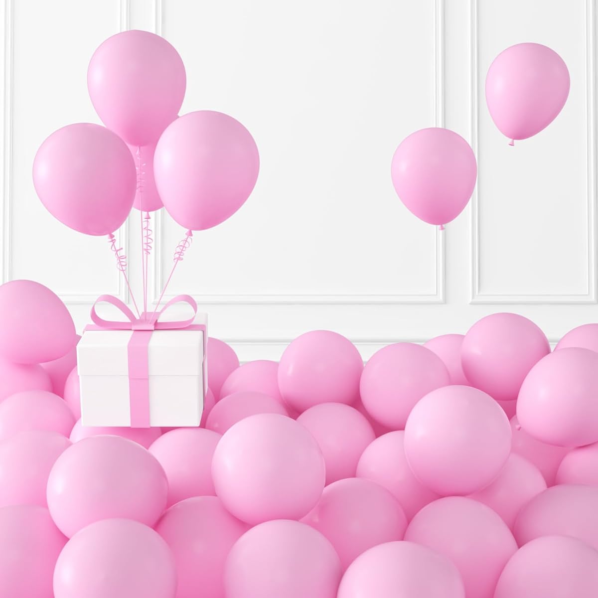 KALOR Light Pink Balloons 100pcs 5inch Mini Matte Latex Balloons for Balloon Garland Arch, Girls Birthday Decorations, Wedding Party, Baby Shower Decorations