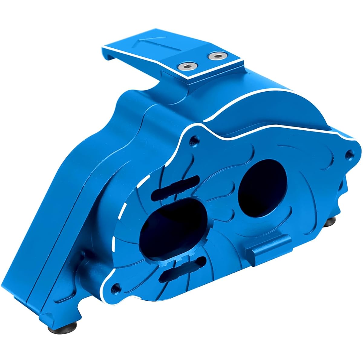 ESILUN Aluminum Center Gearbox Case Transmission Housing Differential Cover for Arrma 1/8 Mojave 4X4 4S BLX (Blue)