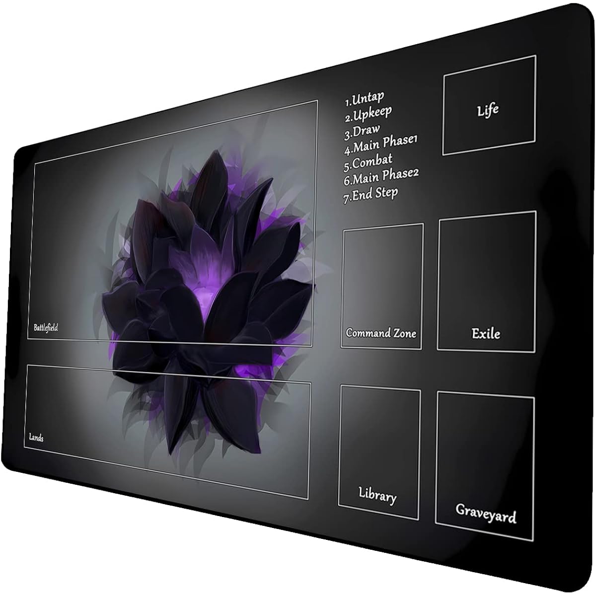 MTG Playmat Game Playmat for MTG TCG 24 x 14 Inch Trading Cards Inked Game Playmat with Storage Bag Smooth Rubber Surface Battle Game
