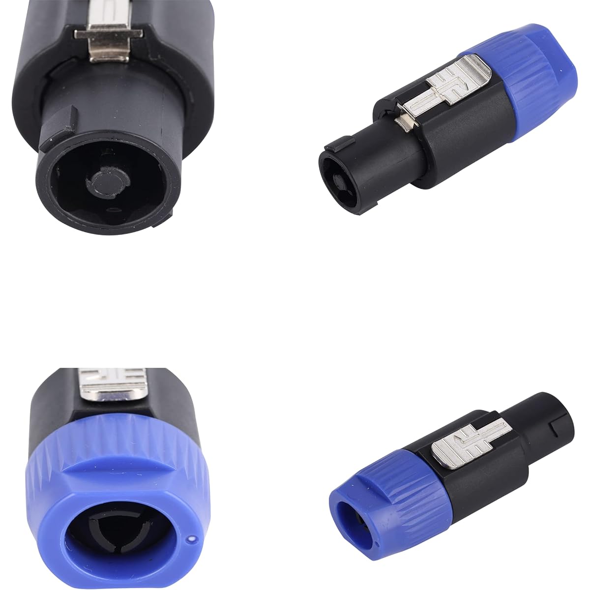 LanSenSu Speakon to 1/4 Adapter, Speakon Male to 1/4" TS Female Converter Connector Pack of 4