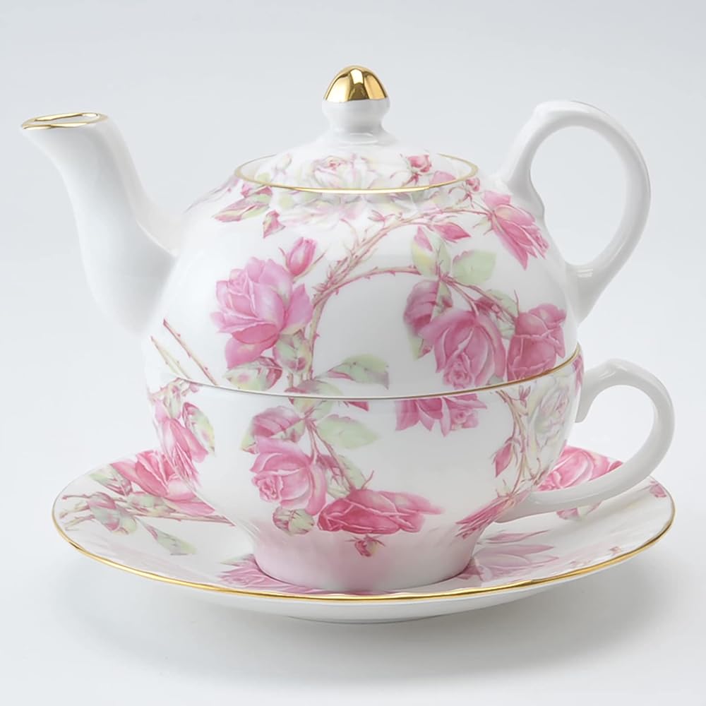 Aynsley Elizabeth Rose Pink Tea for One Approx. 300ml EROS00816C