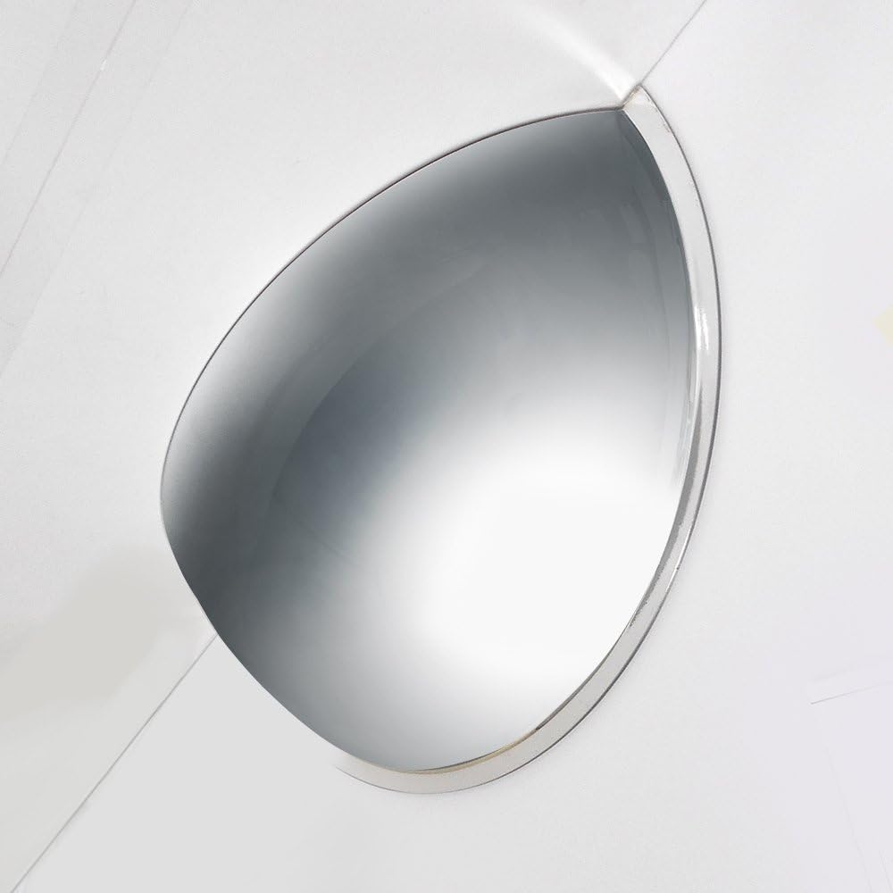 Shinei Bussan Security Mirror (Indoor) Hemisphere Mirror Half Magnet Type Length 530X Height 265X160mm Curved Surface (R) 300mm R-50HM